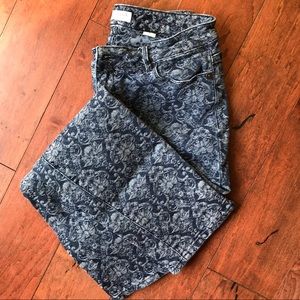 ⭐️FINAL SALE⭐️Pattern Slim Leg Jeans